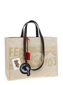 Ferragamo Tote Bag Shopping Bag Beige