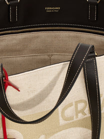 Ferragamo Tote Bag Shopping Bag Beige
