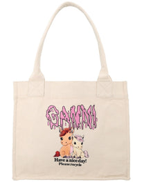 Ganni Women's Tote Bag White