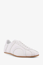 Toteme Women's Canvas Low Top Sneakers White, view 3