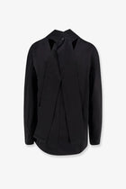 Toteme Women's Cowl Neck Viscose and Linen Shirt Black, view 4