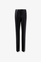 Toteme Women's Easy Raw Edge Viscose and Linen Trousers Black