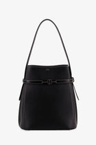 Toteme Women's Hammered Leather Bucket Bag Black