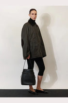 Toteme Women's Hammered Leather Bucket Bag Black, view 2