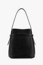 Toteme Women's Hammered Leather Bucket Bag Black, view 3