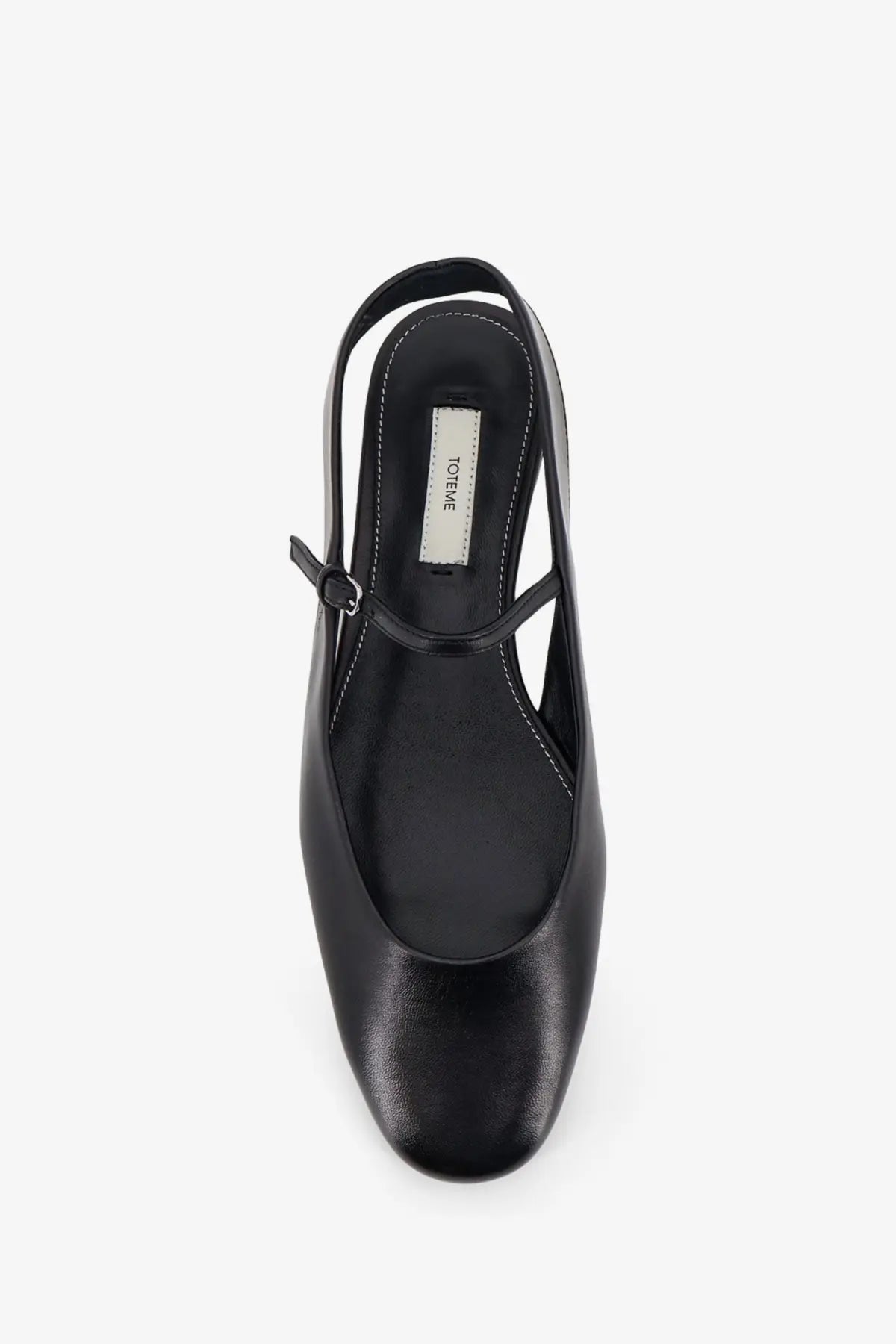 Toteme Women's Leather Ballerinas Black, view 4
