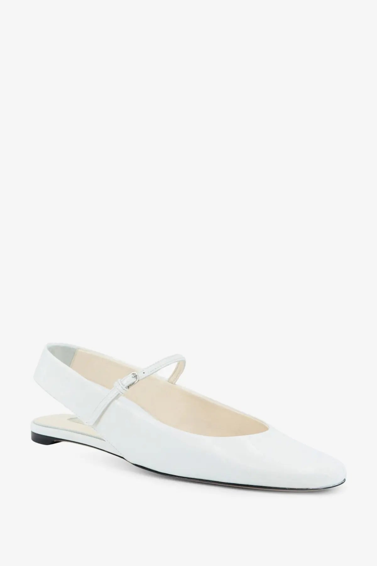 Toteme Women's Leather Ballet Flats White, view 2