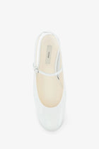 Toteme Women's Leather Ballet Flats White, view 4