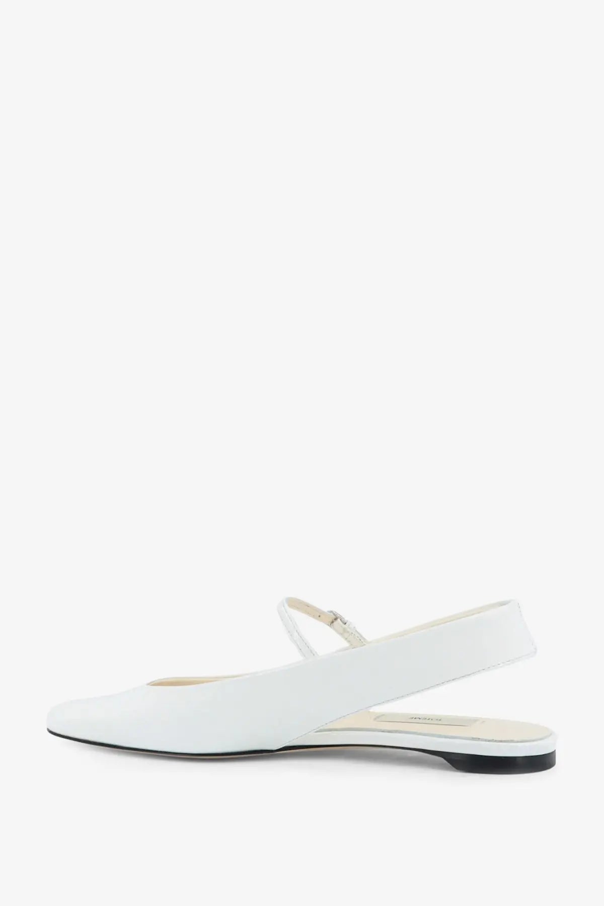 Toteme Women's Leather Ballet Flats White, view 3