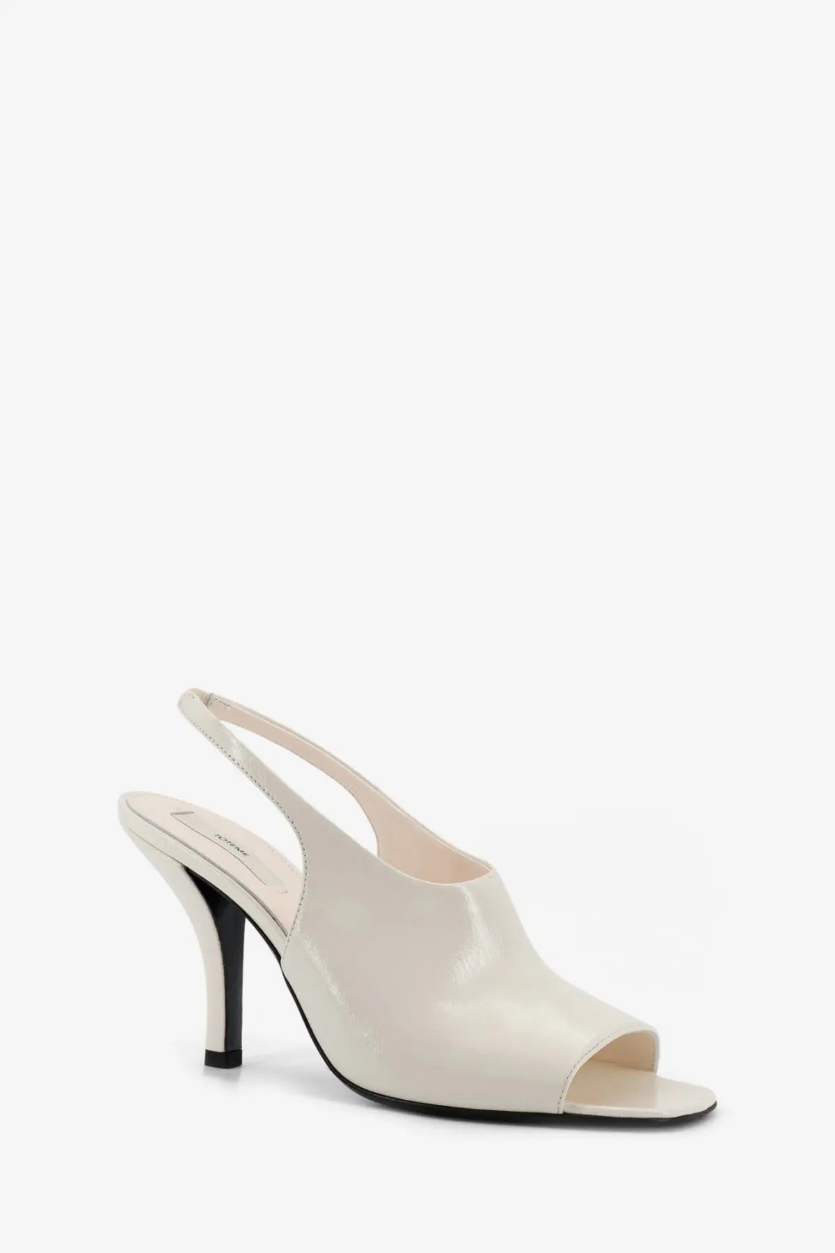 Toteme Women's Leather Contour Sandals White, view 3