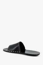 Toteme Women's Low Leather Sandals Black, view 3