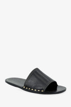 Toteme Women's Low Leather Sandals Black, view 2