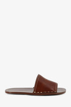 Toteme Women's Low Leather Sandals Brown