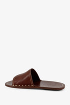 Toteme Women's Low Leather Sandals Brown, view 3