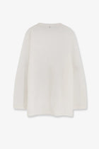 Toteme Women's Mohair and Wool Blend Sweater White, view 4