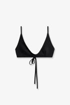 Toteme Women's Nylon Bikini Top Black