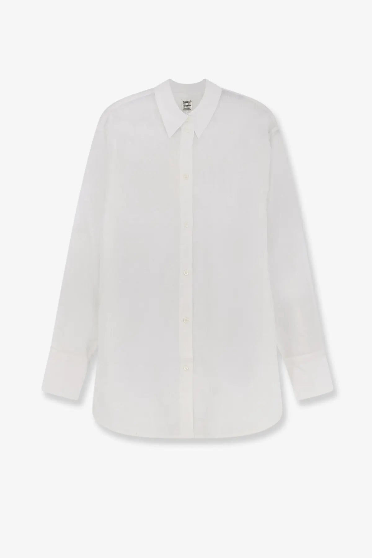 Toteme Women's Oversized Summer Cotton and Linen Shirt White