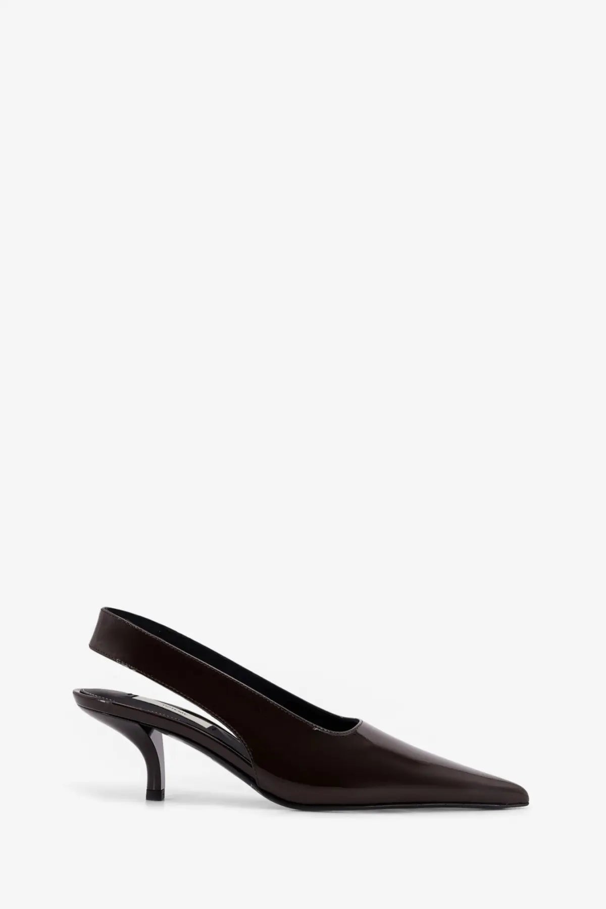 Toteme Women's Patent Leather Slingback Pumps Brown