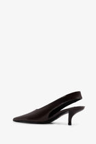 Toteme Women's Patent Leather Slingback Pumps Brown, view 3