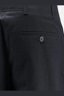 Toteme women’s relaxed black cotton chino trousers with subtle twill weave and single button front pocket closure