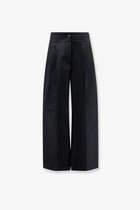Toteme Women's Relaxed Cotton Trousers Black