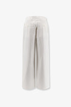 Toteme Women's Relaxed Cotton Trousers White, view 4