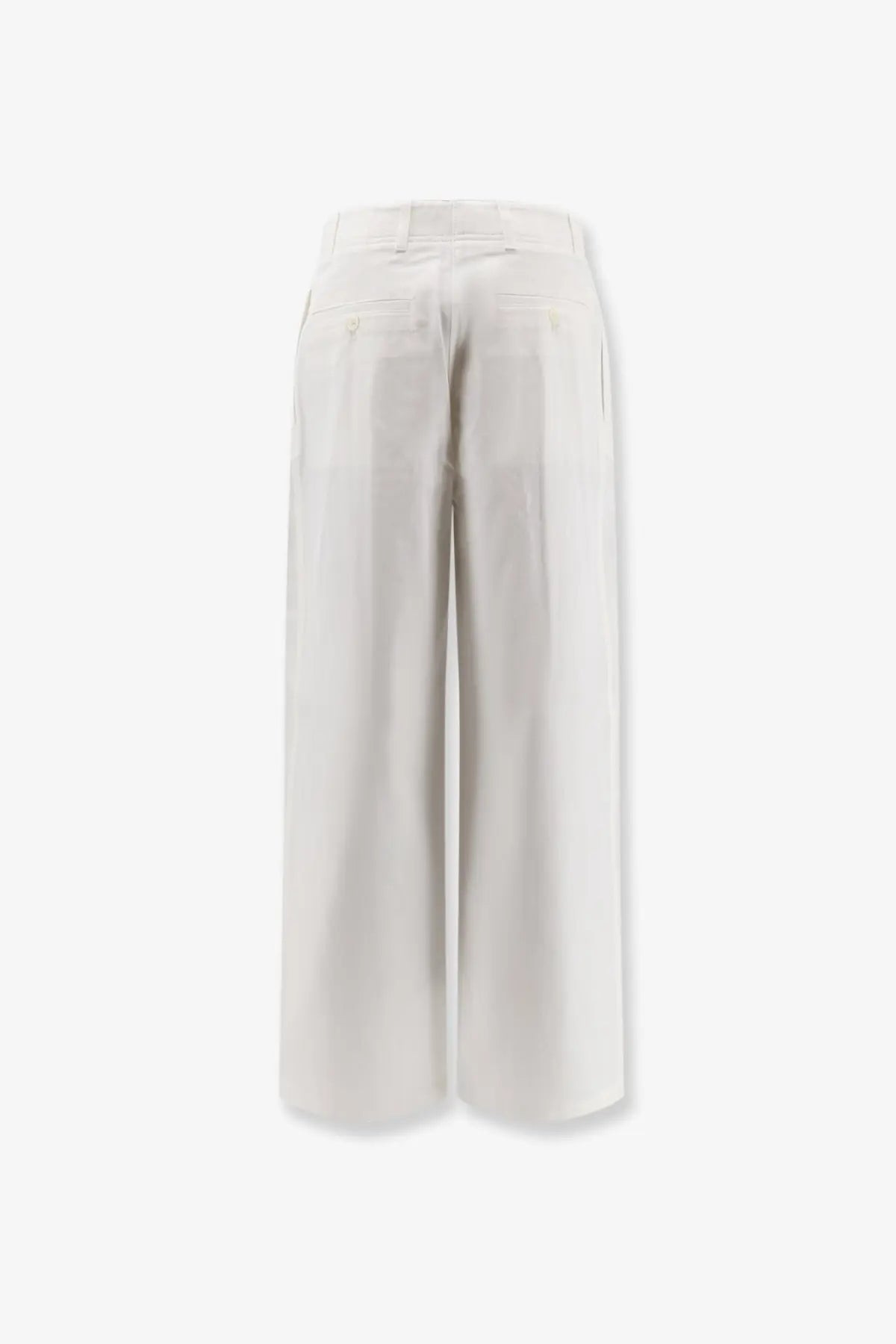 Toteme Women's Relaxed Cotton Trousers White, view 4