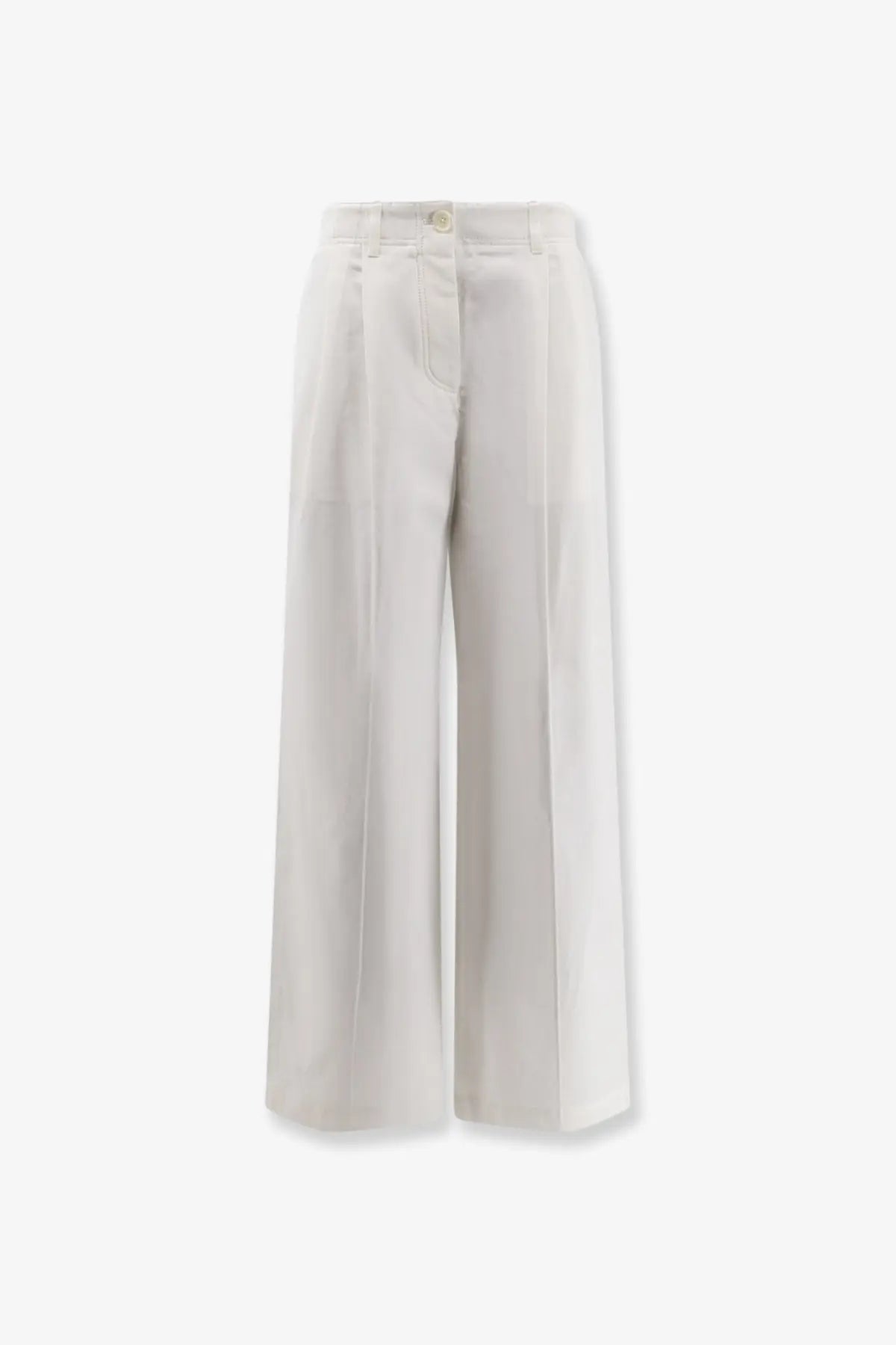 Toteme Women's Relaxed Cotton Trousers White