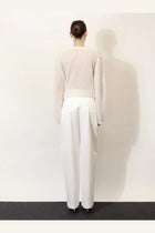 Toteme Women's Relaxed Cotton Trousers White, view 3