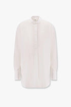 Toteme Women's Stand Collar Organic Cotton Shirt White