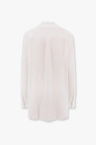 Toteme Women's Stand Collar Organic Cotton Shirt White, view 4