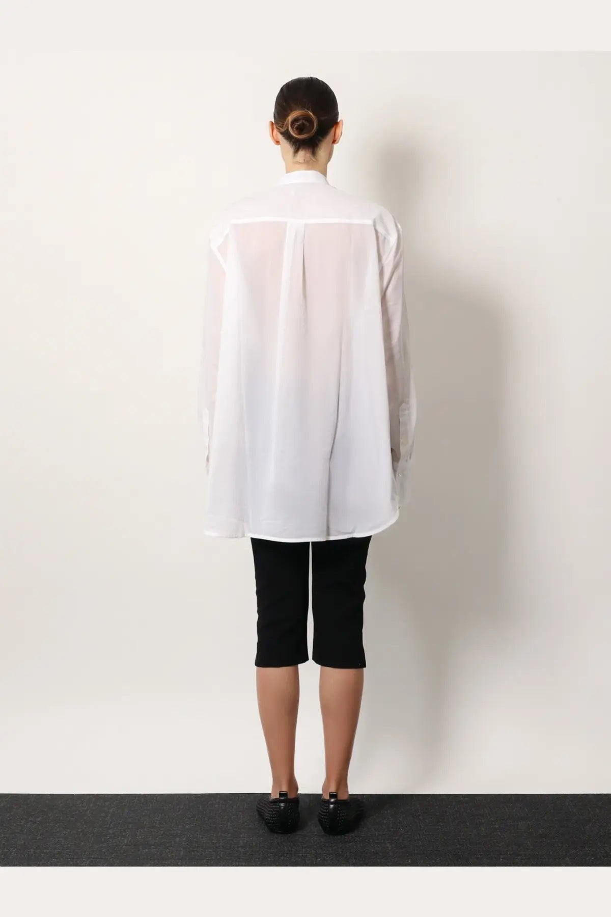 Toteme Women's Stand Collar Organic Cotton Shirt White, view 3