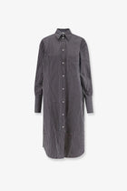 Toteme Women's Striped Kimono Sleeve Shirtdress Black