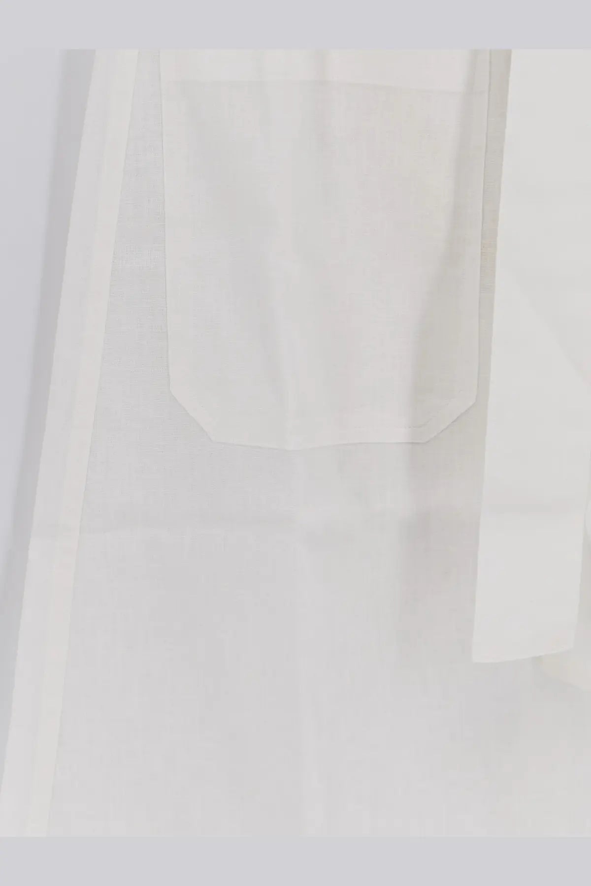 White sheer toteme tie waist skirt with subtle pocket detail in cotton and linen blend fabric