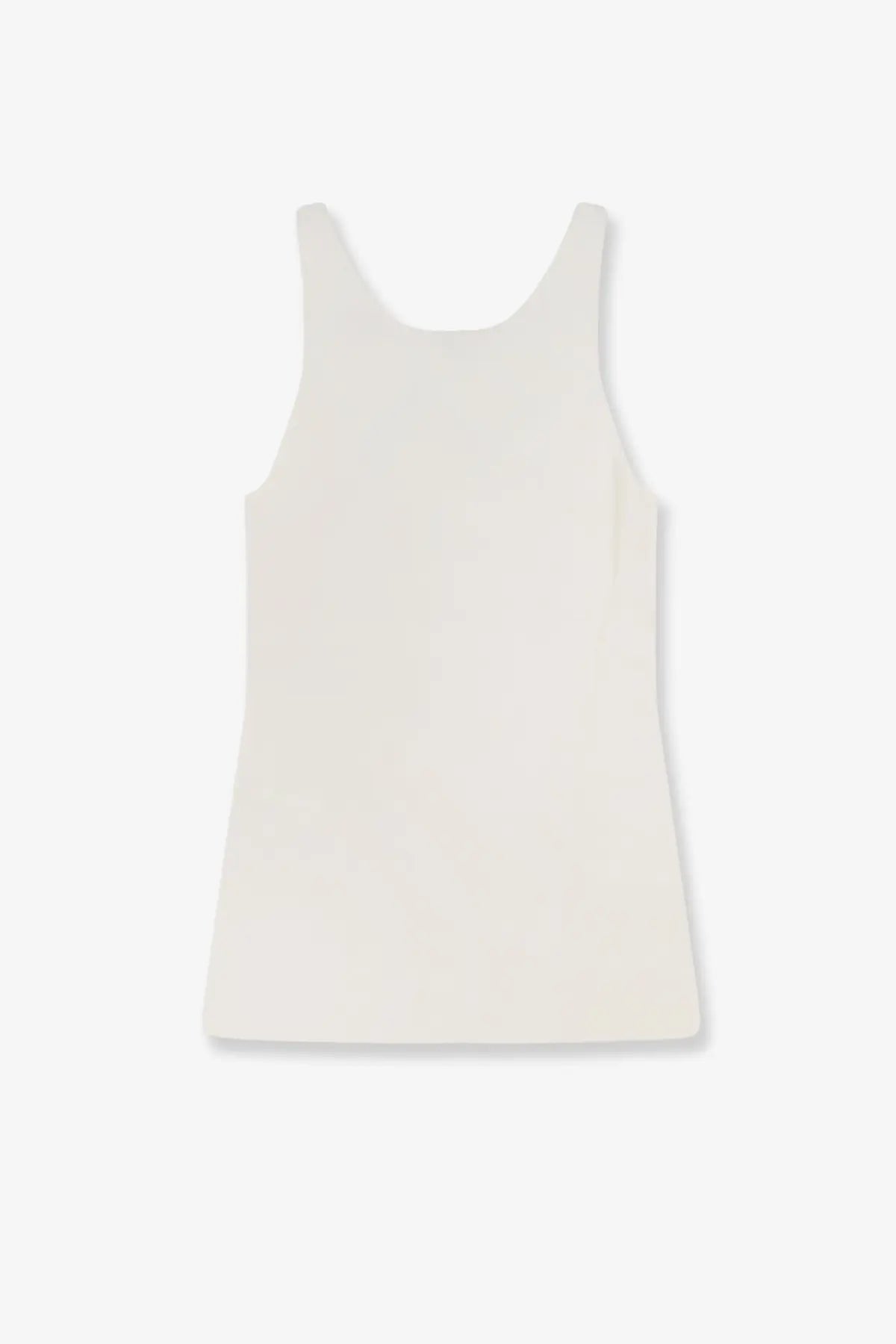 Toteme women’s off-white sleeveless tank top made of lightweight viscose blend with subtle seam detailing