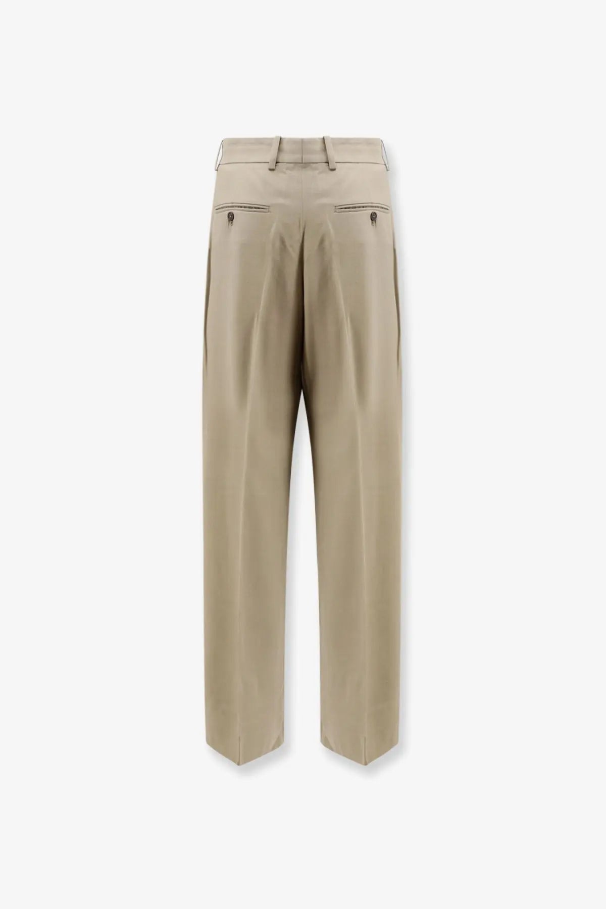 Toteme Women's Viscose and Wool Trousers Beige, view 4