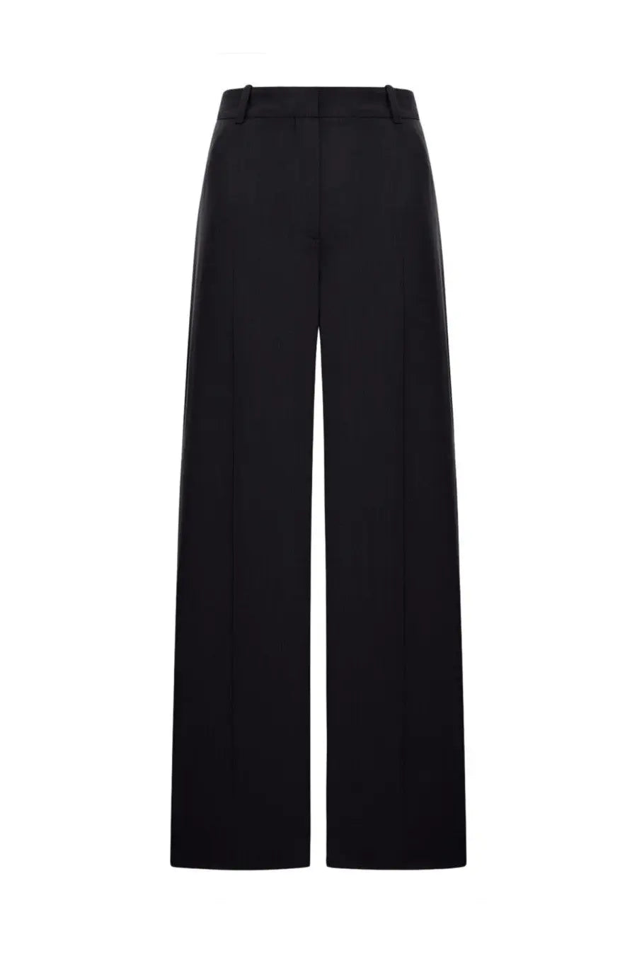 Black high-waisted wide-leg tailored wool blend trousers for women by Toteme with a sleek design