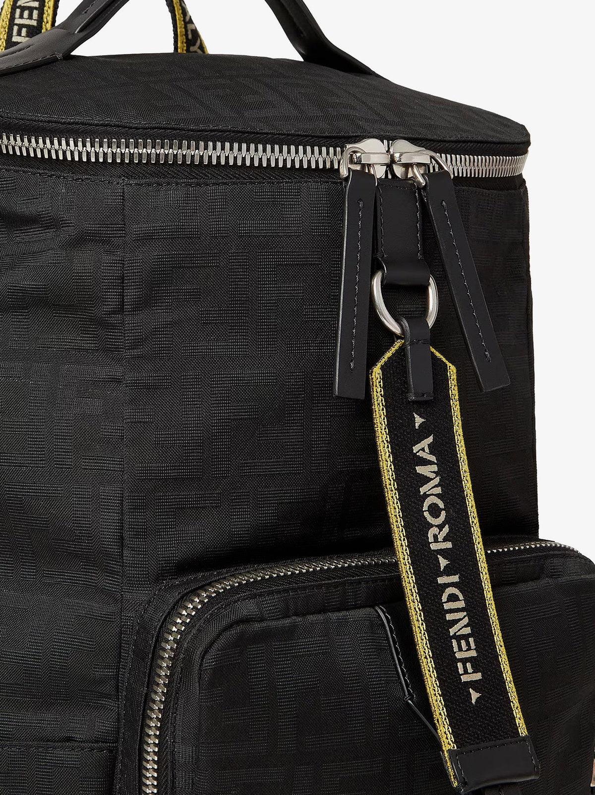 Fendi Men's Tourist Backpack in FF Superlight Technical Fabric Black, view 4