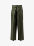 The Frankie Shop Women's Tova Cargo Cotton Trousers Green, view 4