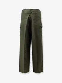 The Frankie Shop Women's Tova Cargo Cotton Trousers Green, view 4