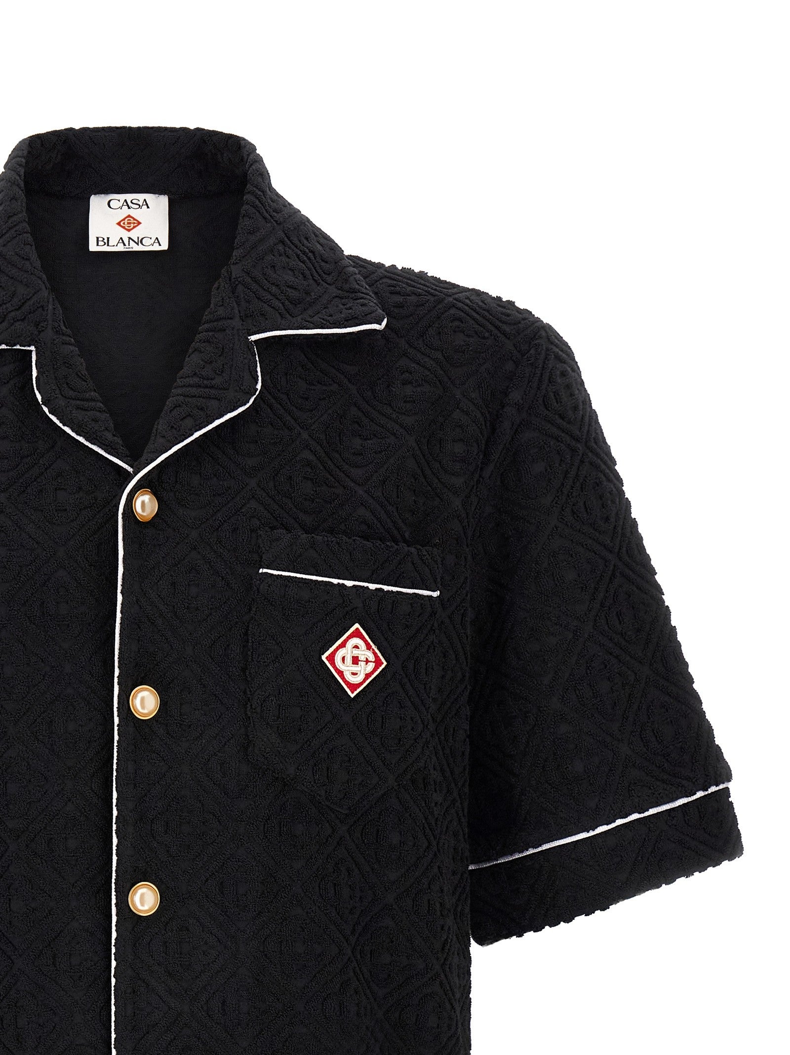 Casablanca Toweling Monogram Shirt Black