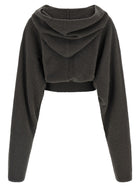 Rick Owens Tower Pull Hoodie Grey, view 2