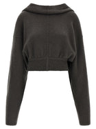 Rick Owens Tower Pull Hoodie Grey