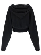 Rick Owens Tower Pull Hoodie Black, view 2