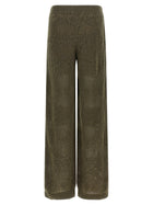 Brunello Cucinelli Track Flower Lace Pants Green, view 2
