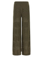 Brunello Cucinelli Track Flower Lace Pants Green