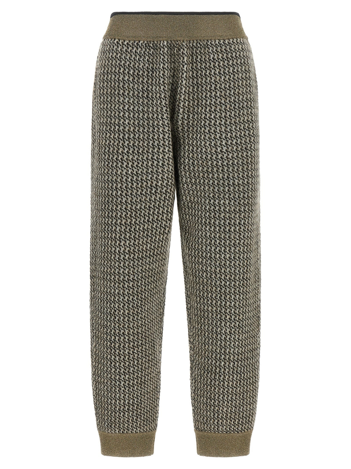 Brunello Cucinelli Track Houndstooth Pants Gold