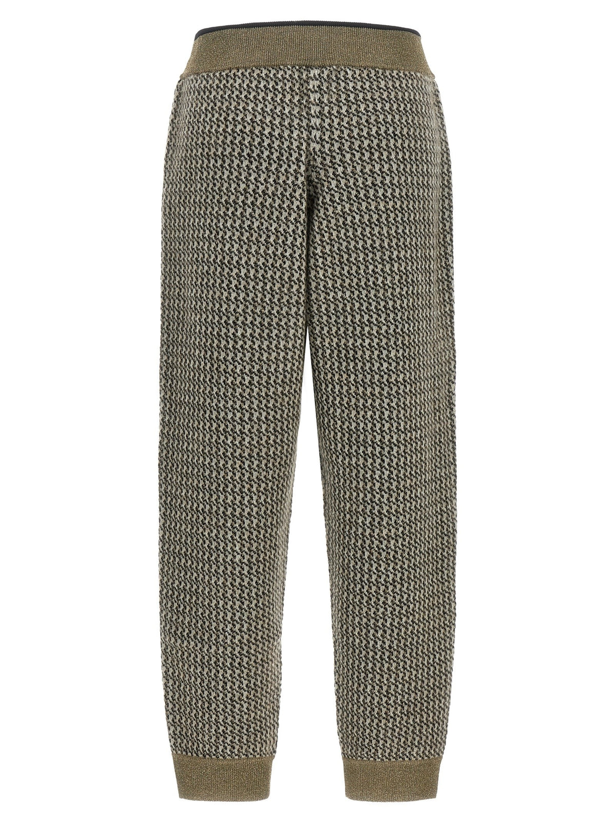 Brunello Cucinelli Track Houndstooth Pants Gold, view 2