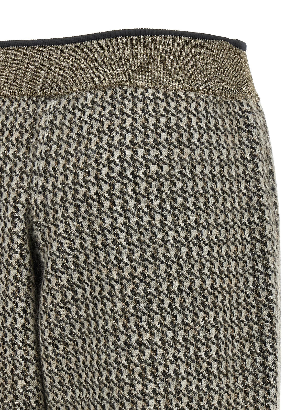Brunello Cucinelli Track Houndstooth Pants Gold, view 4