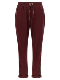 Brunello Cucinelli Track Joggers Red